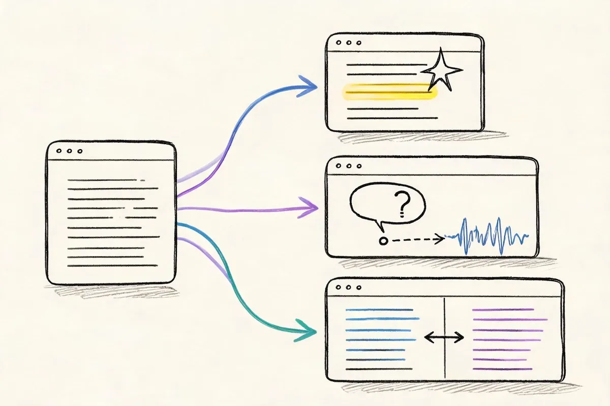AI summary, answers, and translation generated from an audio transcript
