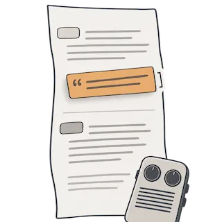 Interviews, research & journalism